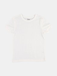 Short Sleeve Cotton T-Shirt Neutrals - Off-White