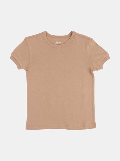 Leveret Short Sleeve Cotton T-Shirt Neutrals product