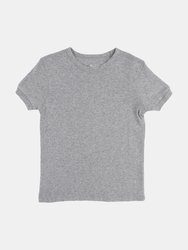 Short Sleeve Cotton T-Shirt Neutrals - Light-Grey