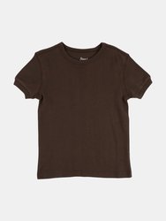 Short Sleeve Cotton T-Shirt Neutrals - Brown