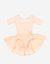 Short Sleeve Skirt Leotard - Nude-Pink