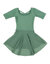 Short Sleeve Skirt Leotard - Green