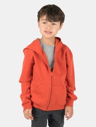 Solid Classic Color Zip Hoodies - Orange