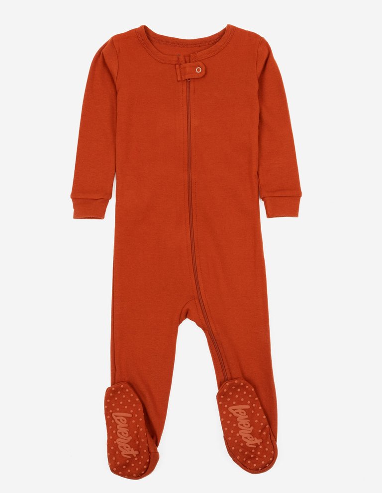 Solid Color Boho Footed Pajamas