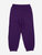 Solid Color Boho Sweatpants - Dark-Purple