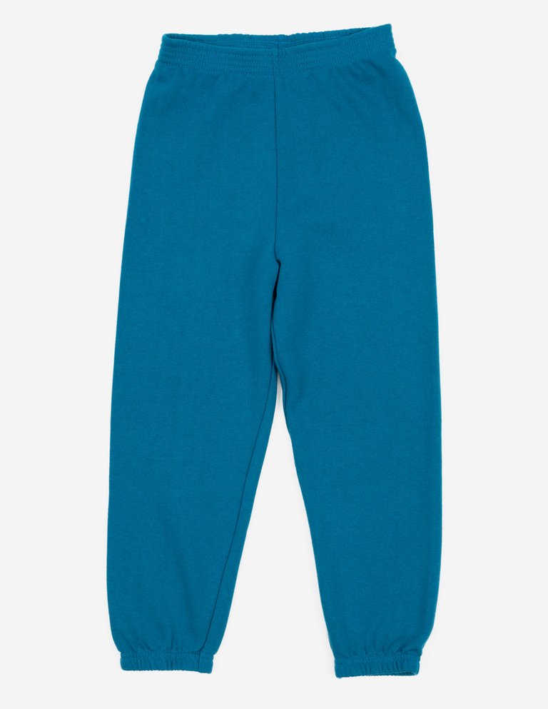 Solid Color Boho Sweatpants - Teal-Blue