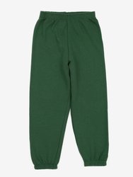 Solid Color Boho Sweatpants - Dark-Green