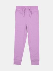 Solid Color Classic Drawstring Pants - Purple