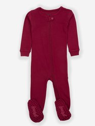 Solid Color Neutral Footed Pajamas