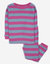 Striped Cotton Pajamas - Purple Denim