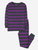 Striped Cotton Pajamas - Purple Charcoal