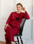 Womens Animal Print Flannel Set - Reindeer Red
