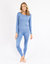Womens Classic Solid Color Thermal Pajamas