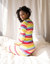 Womens Cotton Rainbow Stripes Pajamas - Rainbow-Girlstripes
