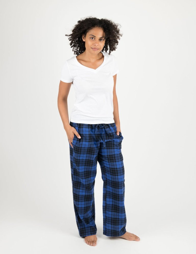 Women's Flannel Pants - Black-Navy