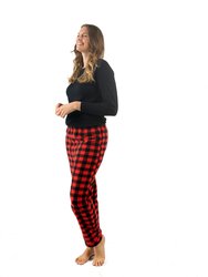 Womens Fleece Plaid Set