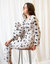 Womens Loose Fit Animal Print Pajamas - Birds-light-grey