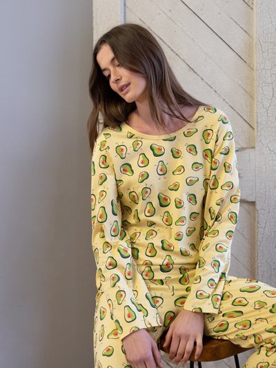 Leveret Women's Loose Fit Avocado Pajamas product