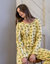 Women's Loose Fit Avocado Pajamas - Avocado-Yellow