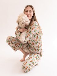 Womens Loose Fit Rabbit Pajamas - Rabbit Beige