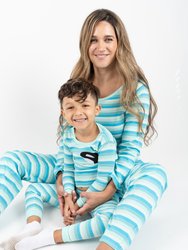 Womens Loose Fit Stripes Pajamas