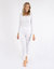 Womens Neutral Solid Color Thermal Pajamas