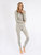 Womens Neutral Solid Color Thermal Pajamas