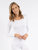 Womens Neutral Solid Color Thermal Pajamas - White