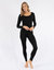 Womens Neutral Solid Color Thermal Pajamas