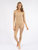 Womens Neutral Solid Color Thermal Pajamas - Beige