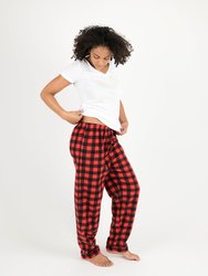 Womens Plaid Fleece Pants