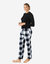 Womens Print Flannel Pajama Sets