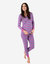 Womens Purple Stripes Cotton Pajamas