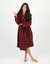 Women's Red & Black Plaid Fleece Robe