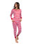 Womens Red & White Cotton Stripes Pajamas