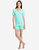 Womens Short Pajamas - Aqua