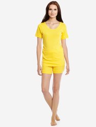Womens Short Pajamas - Yellow