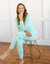 Women's Solid Aqua Pajamas - Aqua