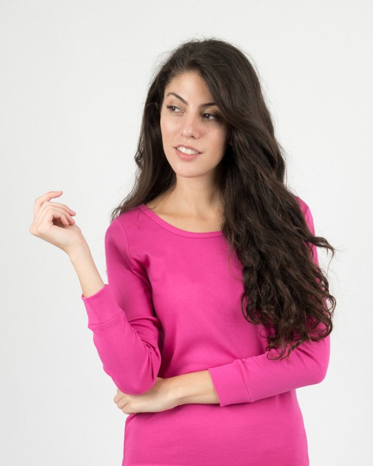 Women's Solid Magenta Pajamas - Hot-Pink