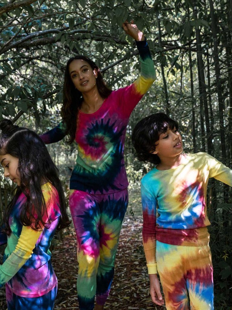 Womens Swirl Tie Dye Pajamas