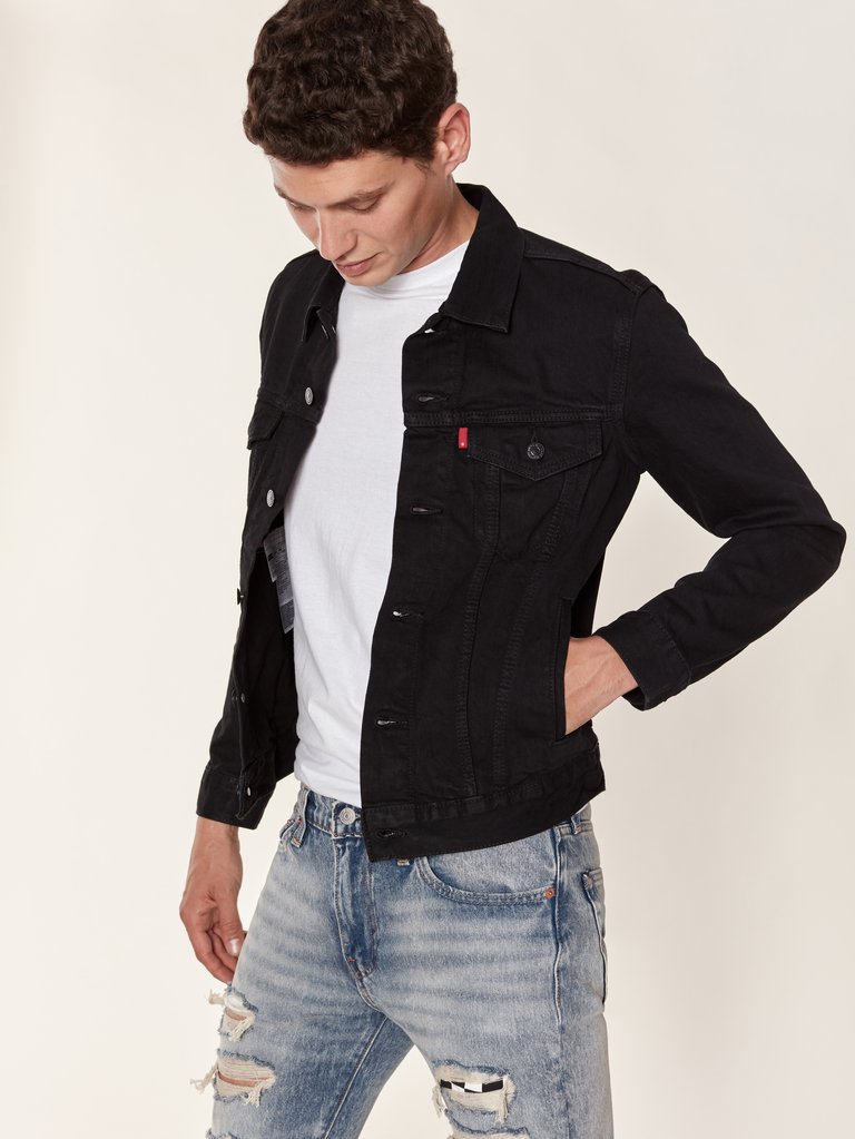 Berk Trucker Jacket - Black