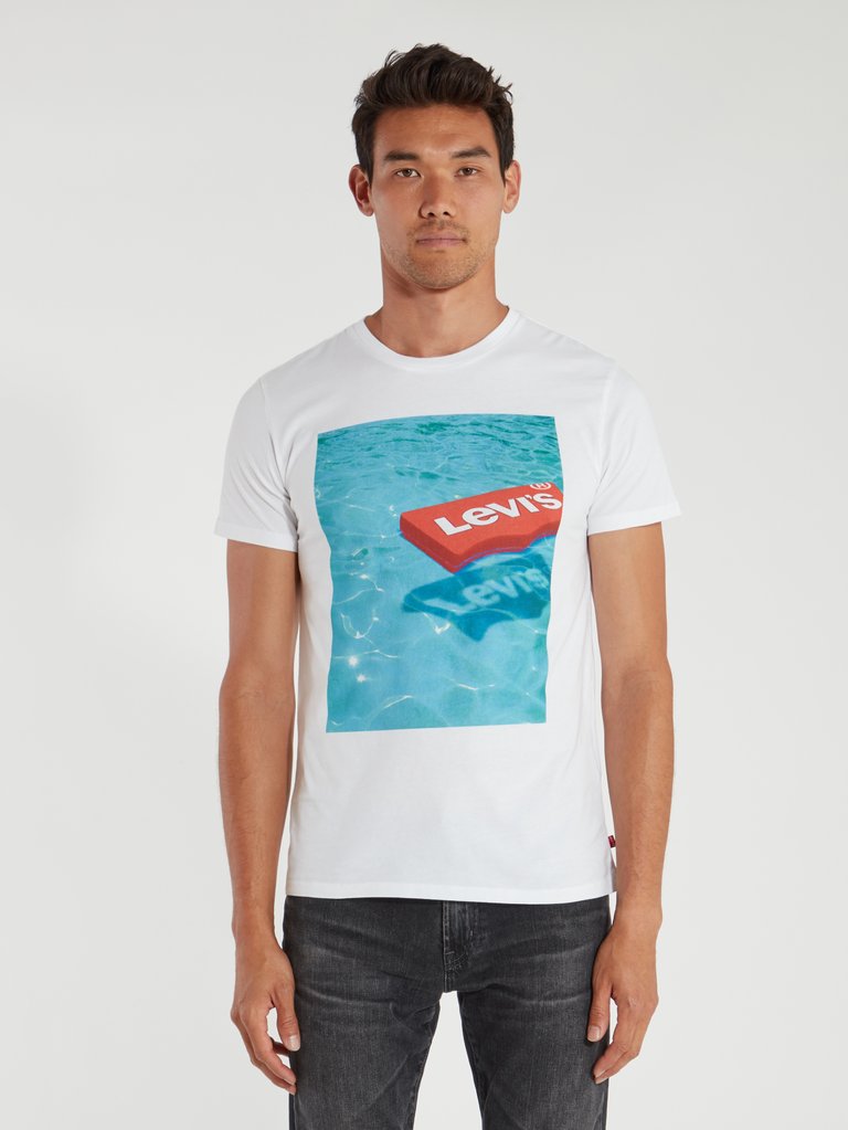 Pool Float Graphic T-Shirt - White