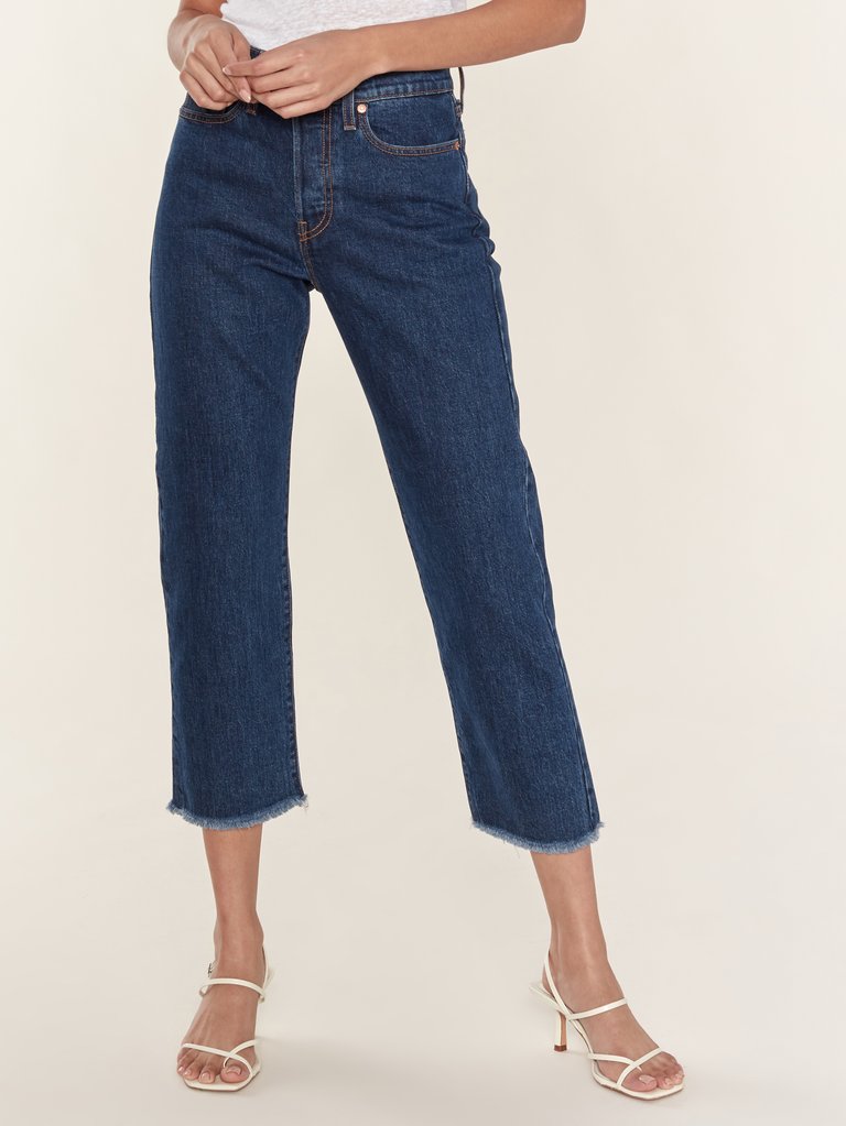 Wedgie High Rise Cropped Straight Fit Jeans