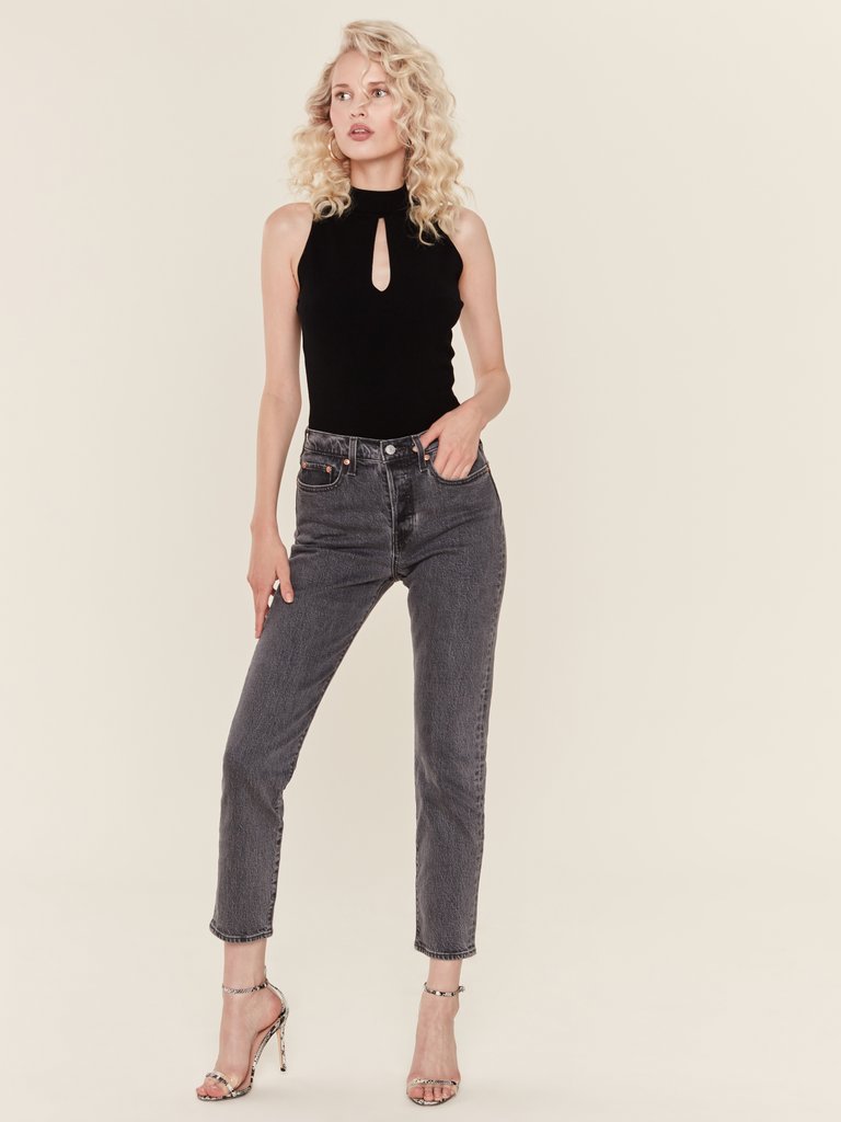 Wedgie High Rise Cropped Straight Fit Jeans