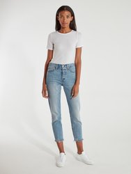 Wedgie High Rise Cropped Straight Fit Jeans