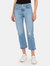 Wedgie High Rise Cropped Straight Fit Jeans - Tango Blue