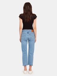 Wedgie High Rise Cropped Straight Fit Jeans