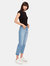 Wedgie High Rise Cropped Straight Fit Jeans