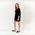 Abby Windbreaker Hoodie Dress - Black