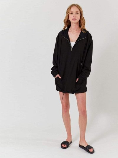 Lezat Abby Windbreaker Hoodie Dress - Black product